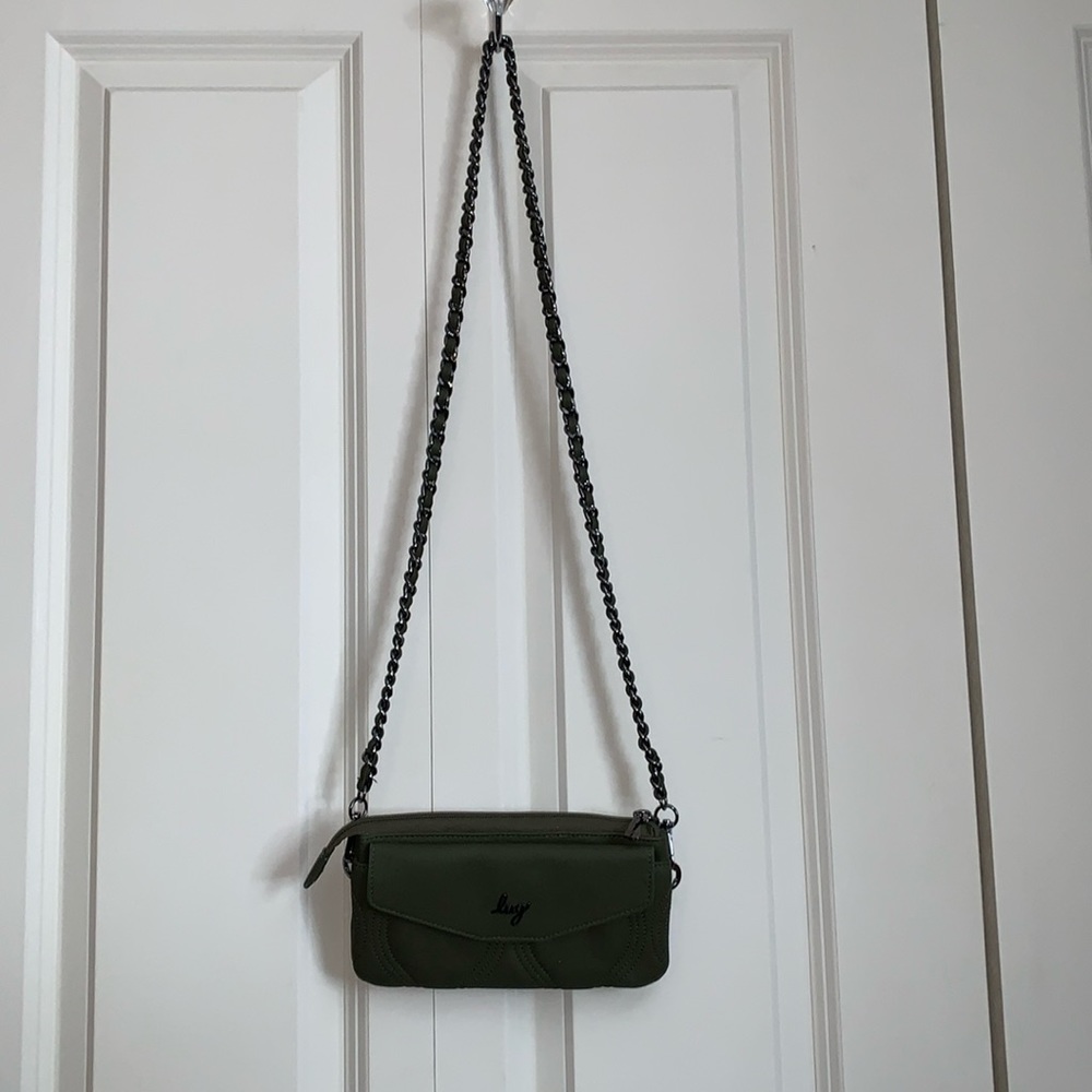 NWOT Lug Blitz Matte VL Wildflower Olive wristlet/crossbody wallet